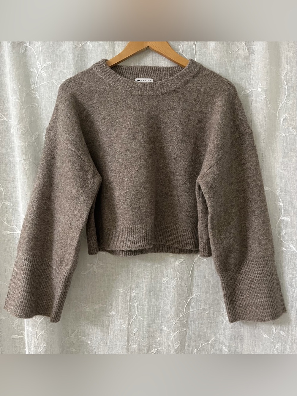 ASOS Women's Crewneck Sweater - Taupe Brown Size Small/Medium